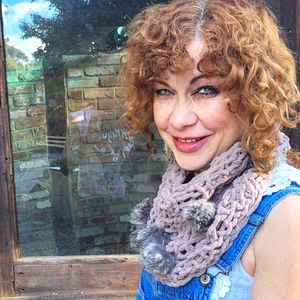 Chenille Faux Fur Pom-Pom Cowl